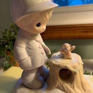 Vintage 1989 Enesco Precious Moments Wishing You A Cozy Season Figurine 521949